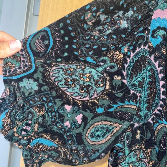 Ba sh Womens Dress Size 8 Black Zael Panelled Waist Paisley Midi Pure Viscose - Picture 5 of 11